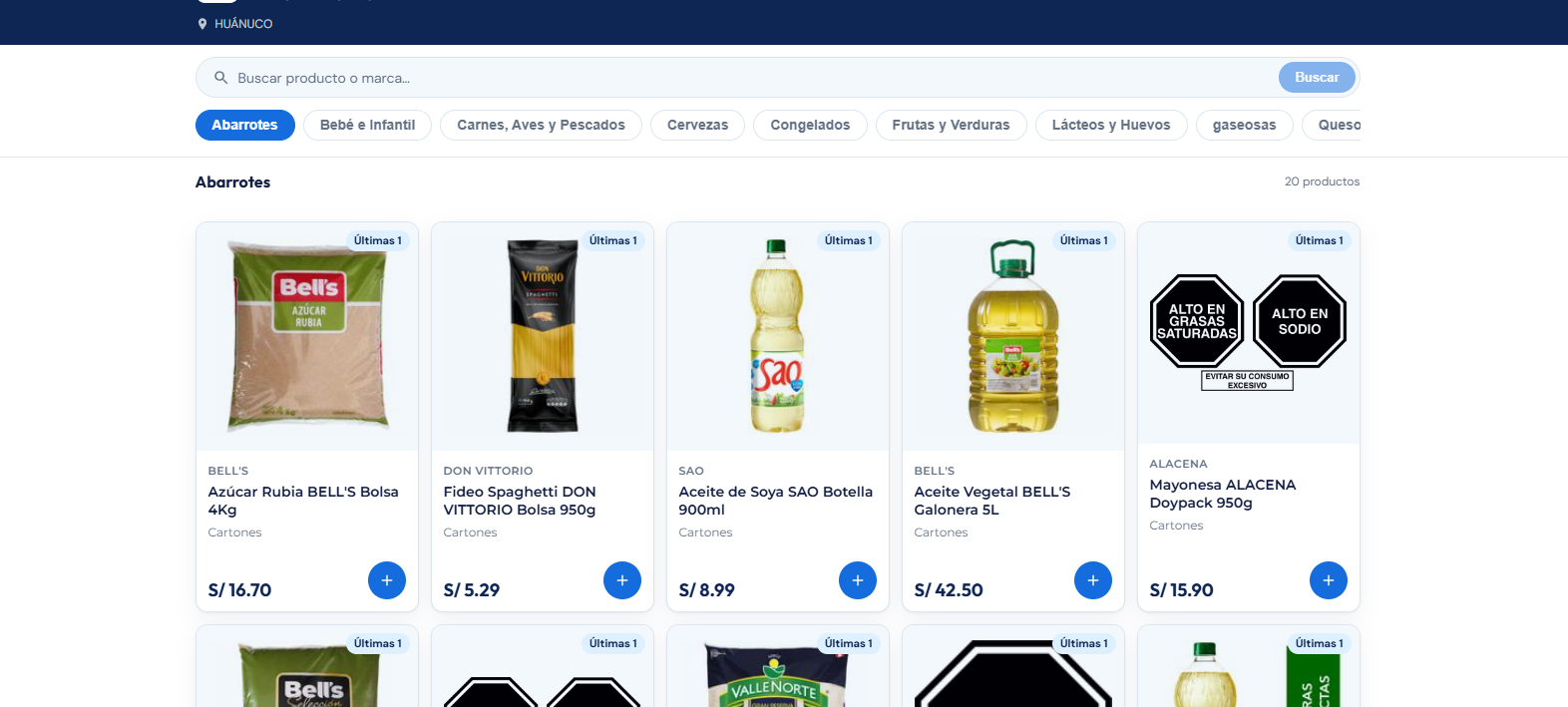 Tienda virtual con catálogo online