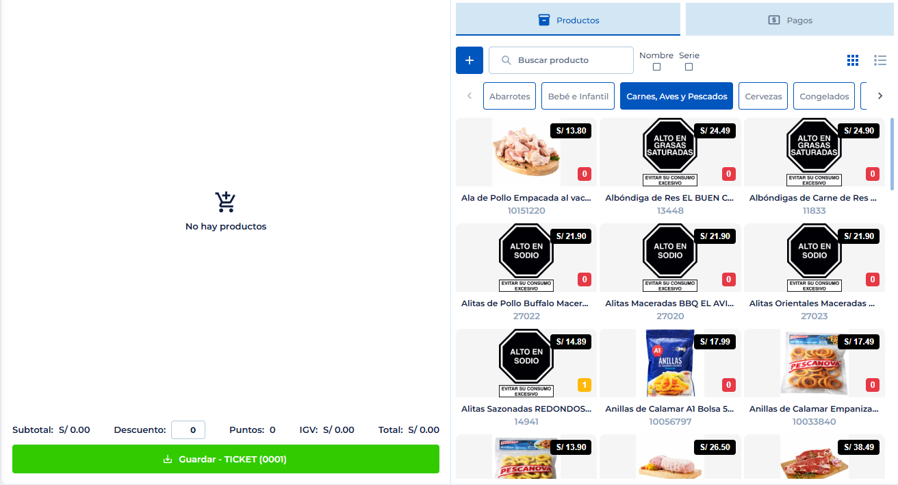 Punto de venta de comercio con Yape, Plin y tarjeta